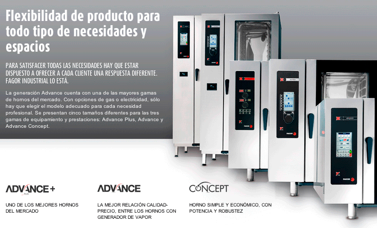 Los hornos Advance de Fagor Industrial, con su propio microsite -  Profesional Horeca
