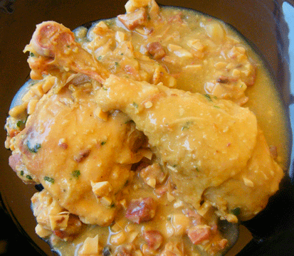 La gallina en pepitoria del restaurante Ponzano