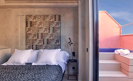 Habitación del aparthotel Arai