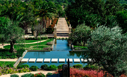 La piscina exterior de Castell Son Claret