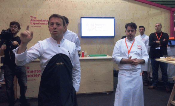 Un momento de la masterclass que impartió Carles Tejedor en Añimentaria