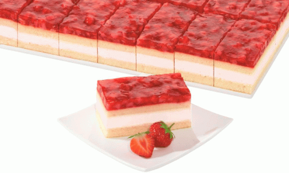 Plancha de fresa y queso sin lactosa