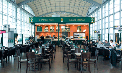 Establecimiento Caffé di Roma de Áreas en un aeropuerto