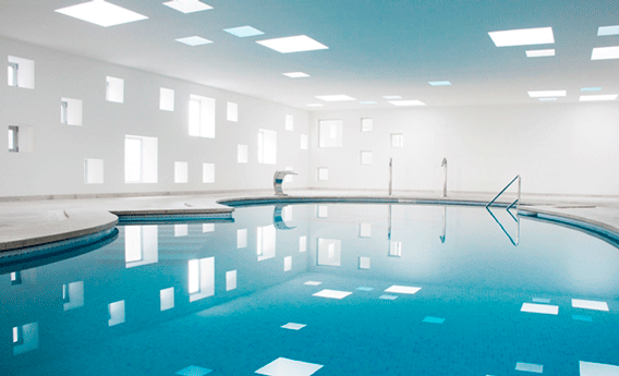 El espectacular spa del hotel Castell dels Hams