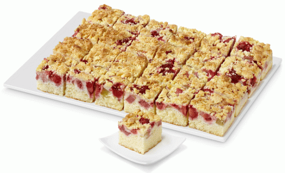 La Plancha precortada de fresa y ruibarbo