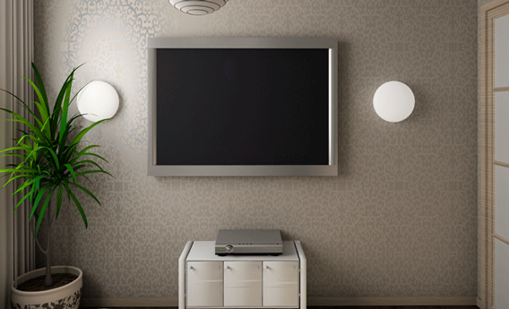 Televisor en habitación de hotel