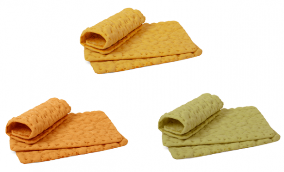 Placas de pan polar de colores gracias a la espinaca, la cúrcuma y el tomate