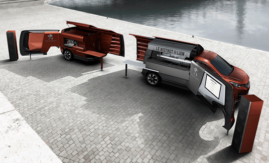 El espectacular diseño del foodtruck de Peugeot
