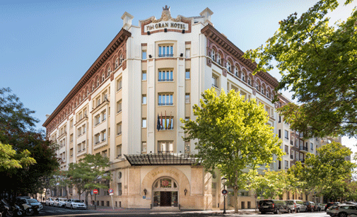 El histórico edificio del hotel