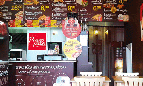 Establecimiento de Pronto Pizza