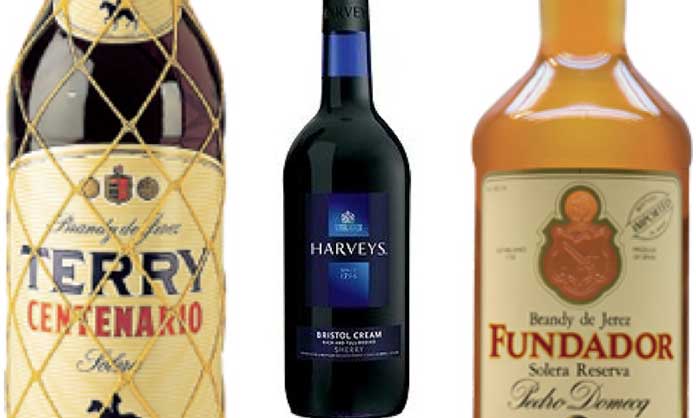 Profesionalhoreca, botellas de Fundador, Harveys, Terry 