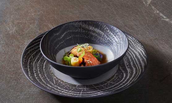 Plato y bol de la colección Arborescence de Revol