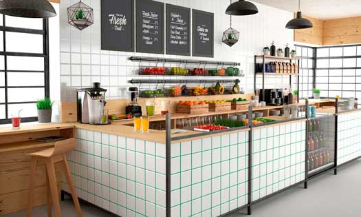 Licuadora Multifruit sobre la barra