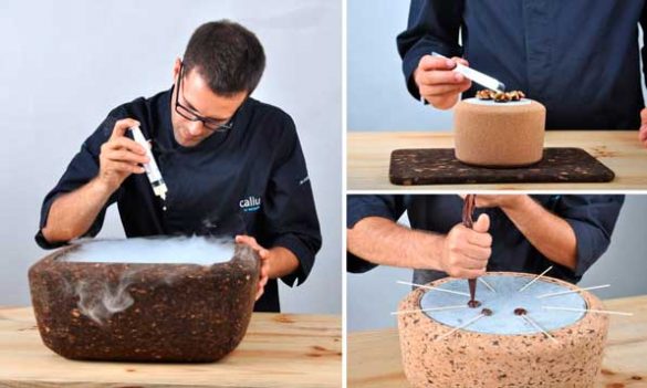 Chef utilizando productos Nitrocok para cocinar