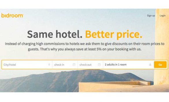 La web de Bidroom.com