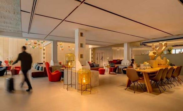 El lobby del hotel Ohla Eixample