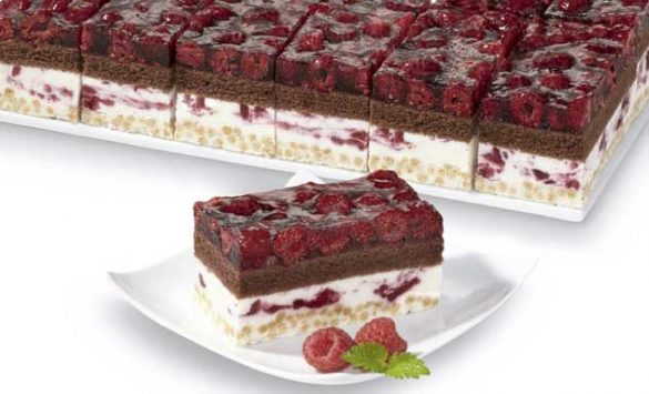 plancha crujiente de frambuesa y arándano de Erlenbacher