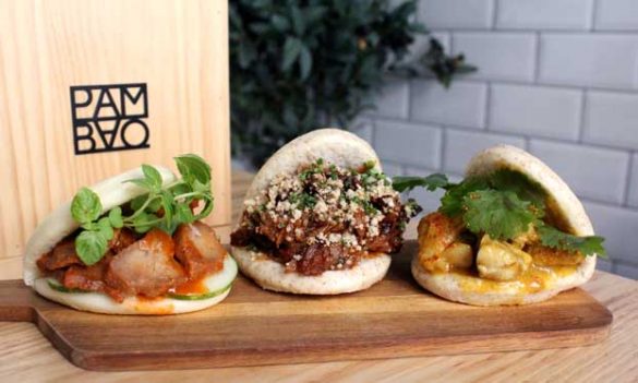 Tres tipos de pan bao en Pambao