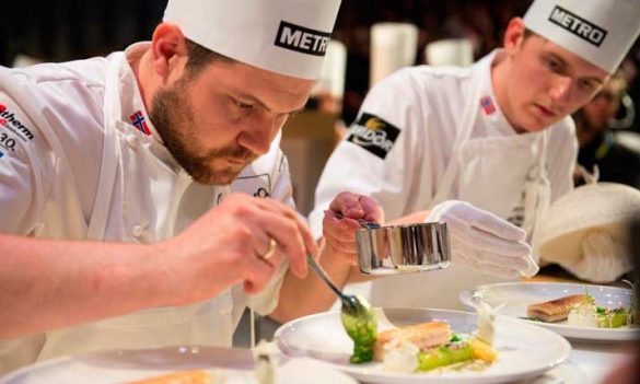 Chefs participando en la exigente final mundial del Bocuse d´Or
