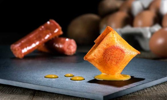 Pintxo de huevo con txistorra