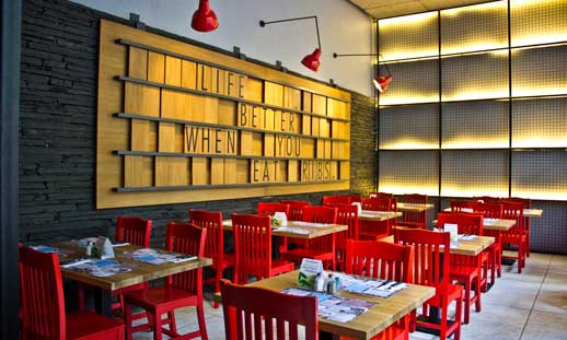 Interior de un local Tony Roma's