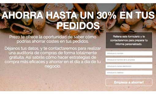 Cartel de auditoria de precios Prezo