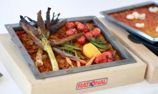 Arroz hecho en el horno SelfCookingCenter de Rational