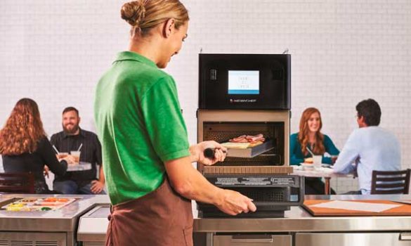 Horno Merrychef e2s en una cafetería