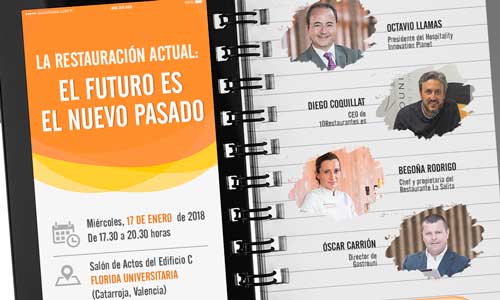 Cartel de la jornada GastroUni en Valencia