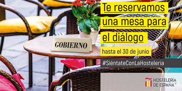 Profesionalhoreca, cartel de la campaña #SiéntateConLaHostelería