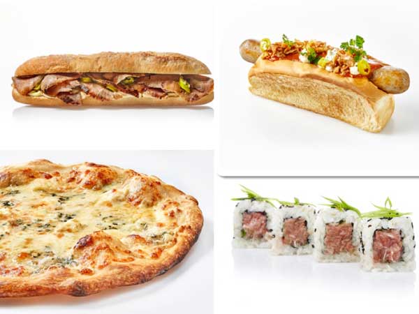 Profesionalhoreca, Bocata de secreto ibérico a la brasa con miso y piparras; hot dog de vaca vieja; pizza de cuatro quesos mediterráneos, y maki roll "Cadizfornia": platos de La Gran Familia Mediterránea de Dani García