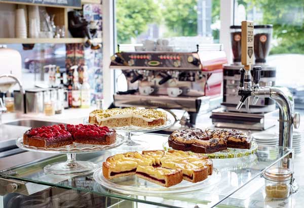 Profesionalhoreca, tartas Barista Cakes de Erlenbacher en una cafetería