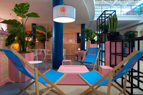 Profesionalhoreca, interior de la terraza Bierwinkel Experience de España, en el centro Heron City de Valencia