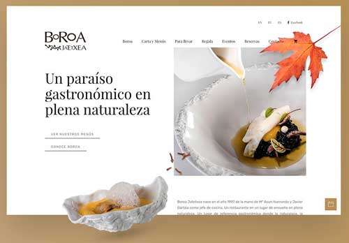 Profesionalhoreca, web del restaurante Boroa