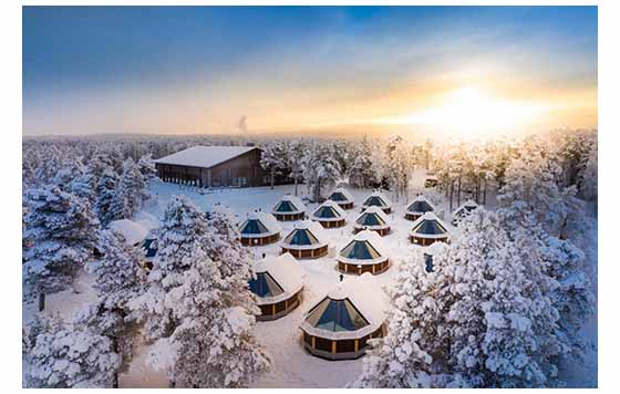 Profesional Horeca, viajes sostenibles, paisaje de invierno, booking.com