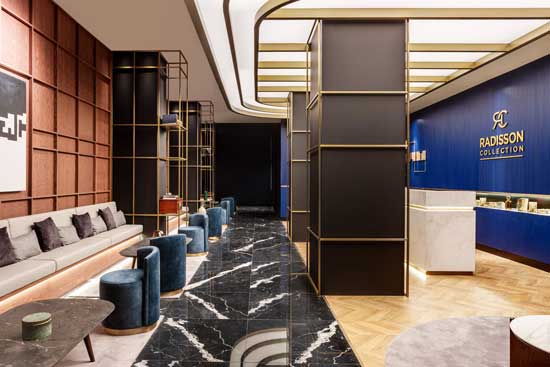 Profesionalhoreca, lobby y recepción del hotel Radisson Collection Gran Vía Bilbao