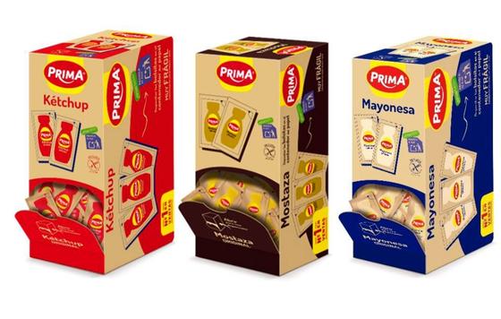 ProfesionalHoreca- Cajas de salsas Prima en bolsitas monodosis de papel reciclable