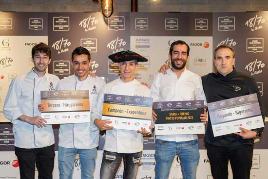 Profesionalhoreca, Los vencedores del Campeonato de Bizkaia de Pintxos 2022