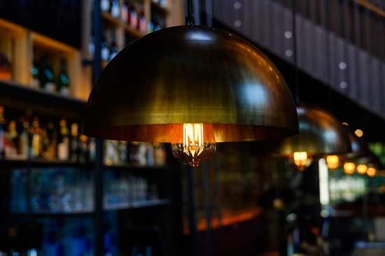 Proesionalhoreca, lámpara, iluminación en el restaurante