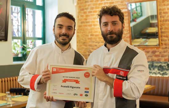 Profesionalhoreca, Vittorio y Riccardo Figurato, de Fratelli Figurato, con el diploma de la edición de 2022