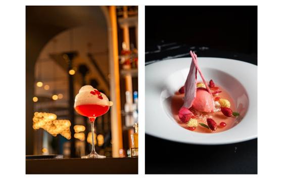ProfesionalHorca- cóctel y postre del restaurante QÚ by Mario Sandoval en el JW Marriott Hotel Madrid