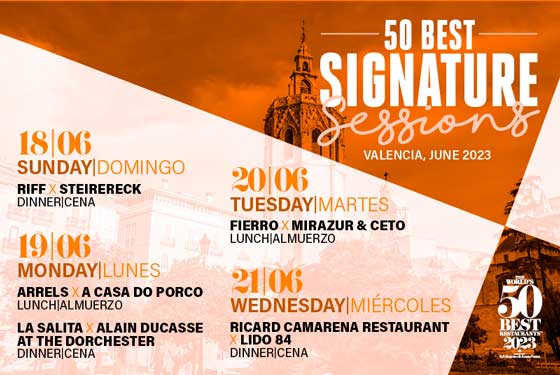 Profesionalhoreca, agenda de 50 Best Signature Sessions en Valencia