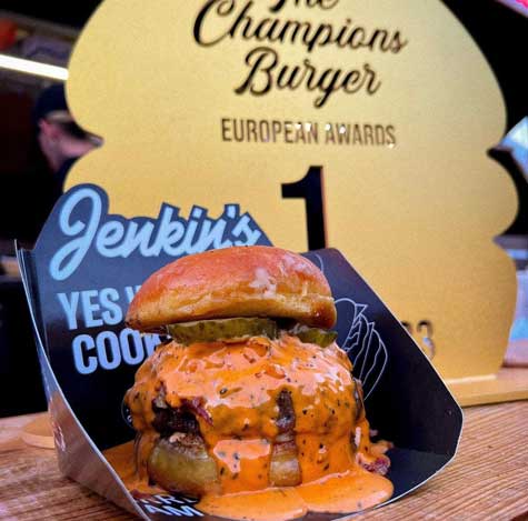 Profesionalhoreca. hamburguesa ganadora de The Champions Burger Europa 2023