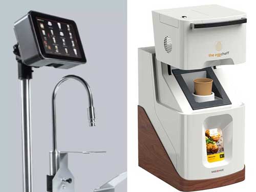 Profesionalhoreca, LAF Bar Pro, dispositivo espumador de leche, y The Eggchef, máquina de huevos revueltos, HostMilano 2023