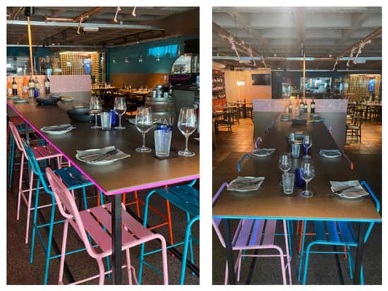 Profesionalhoreca, mesas de TPB Tech con iluminación integrada directa TPB Lux