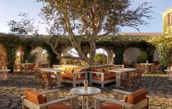 ProfesionalHoreca, patio de Finca Victoria, hotel 5 estrellas de By Salomon Hospitality en la Costa Brava