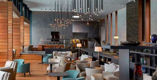 Profesionalhoreca, tejido acústico Clipso en el techo, Ecophon confort acústico