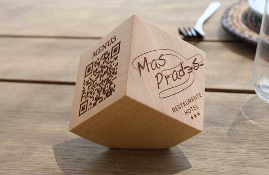 Profesionalhoreca, cubo de madera con QR dinámico, de Sibaritat
