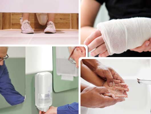 Profesional Horeca, lavado de manos e higiene en un aseo público