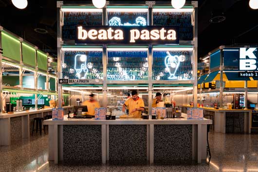 Profesional Horeca, puesto de Beata Pasta en Bernabéu Market
